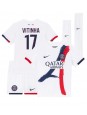 Paris Saint-Germain Vitinha #17 Dječji Gostujuci Dres kompleti 2024-25 Kratak Rukavima (+ kratke hlače)